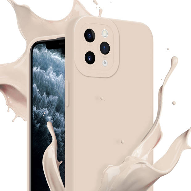 Cadorabo Hoesje geschikt voor Apple iPhone 11 PRO in FLUID CREAM - Beschermhoes TPU silicone Cover Case