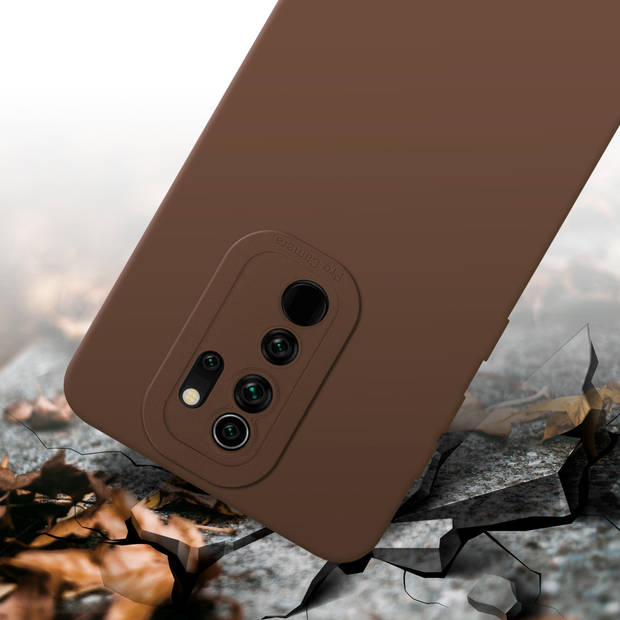 Cadorabo Hoesje geschikt voor Xiaomi RedMi NOTE 8 PRO in FLUID BRUIN - Beschermhoes TPU silicone Cover Case