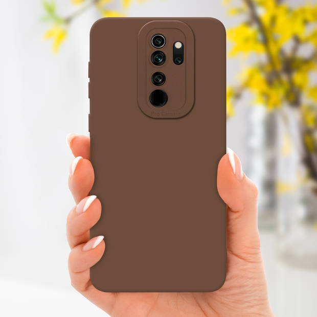 Cadorabo Hoesje geschikt voor Xiaomi RedMi NOTE 8 PRO in FLUID BRUIN - Beschermhoes TPU silicone Cover Case