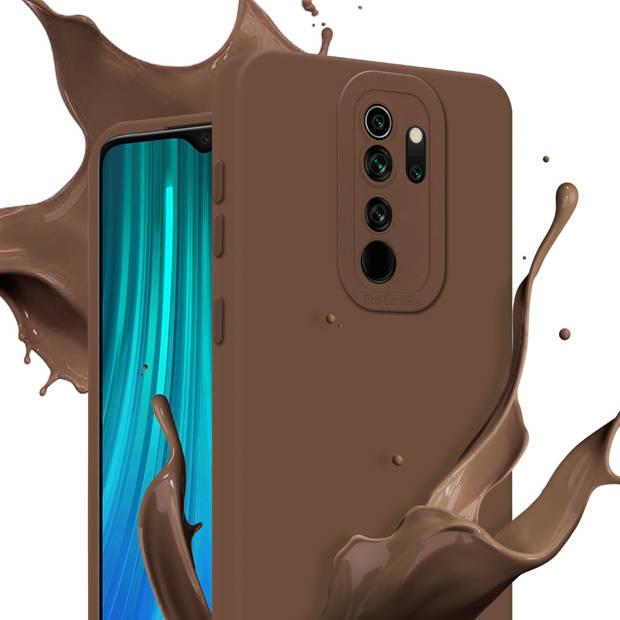 Cadorabo Hoesje geschikt voor Xiaomi RedMi NOTE 8 PRO in FLUID BRUIN - Beschermhoes TPU silicone Cover Case