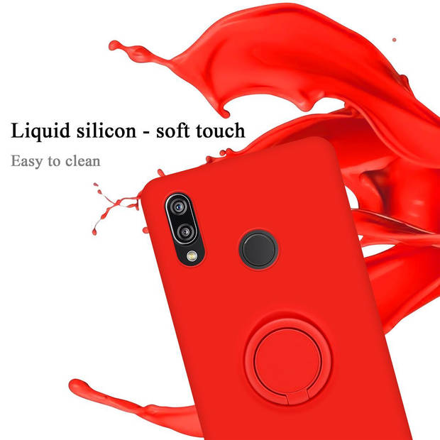 Cadorabo Hoesje geschikt voor Huawei P20 LITE 2018 / NOVA 3E in LIQUID ROOD - Beschermhoes van TPU silicone Case Cover