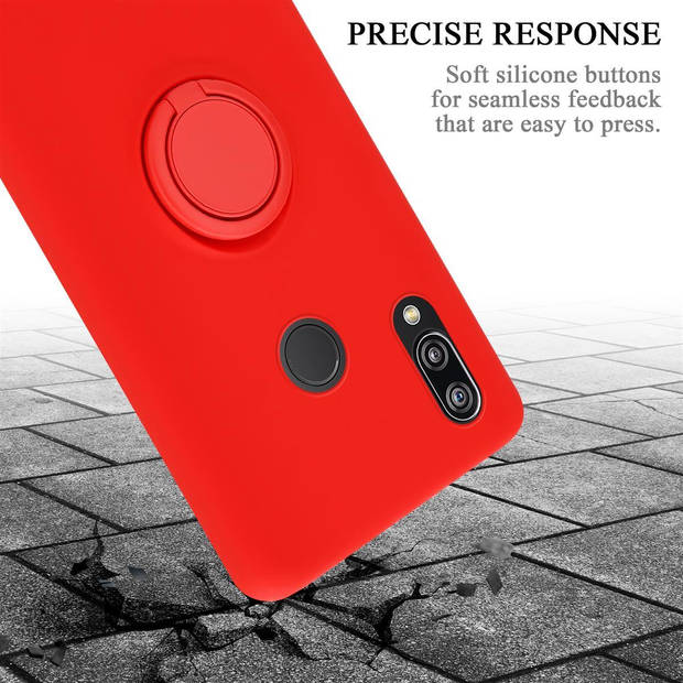 Cadorabo Hoesje geschikt voor Huawei P20 LITE 2018 / NOVA 3E in LIQUID ROOD - Beschermhoes van TPU silicone Case Cover