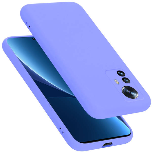 Cadorabo Hoesje geschikt voor Xiaomi 12 PRO Case in LIQUID LICHT PAARS - Beschermhoes TPU silicone Cover