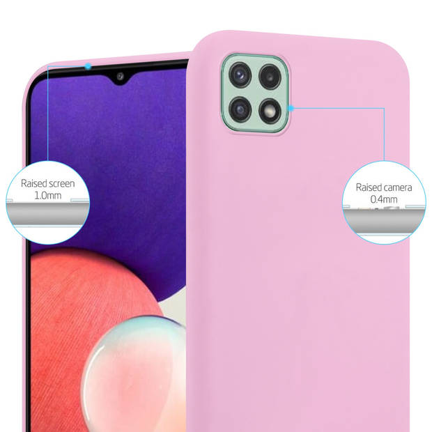 Cadorabo Hoesje geschikt voor Samsung Galaxy A22 5G in CANDY ROZE - Beschermhoes TPU silicone Case Cover