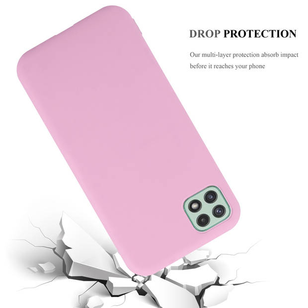 Cadorabo Hoesje geschikt voor Samsung Galaxy A22 5G in CANDY ROZE - Beschermhoes TPU silicone Case Cover