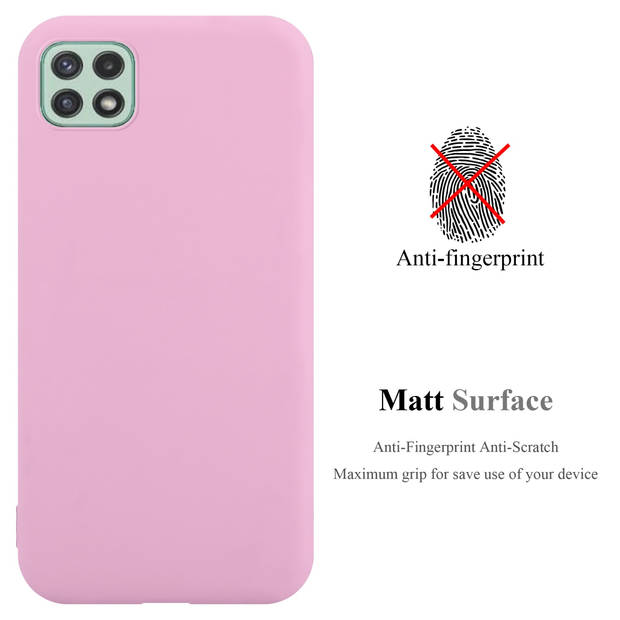 Cadorabo Hoesje geschikt voor Samsung Galaxy A22 5G in CANDY ROZE - Beschermhoes TPU silicone Case Cover