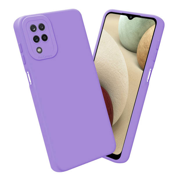 Cadorabo Hoesje geschikt voor Samsung Galaxy A12 / M12 in FLUID LICHT PAARS - Beschermhoes TPU silicone Cover Case