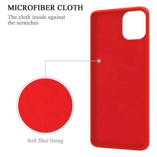 Cadorabo Hoesje geschikt voor Apple iPhone 14 PLUS in LIQUID ROOD - Beschermhoes van TPU silicone Case Cover met ring