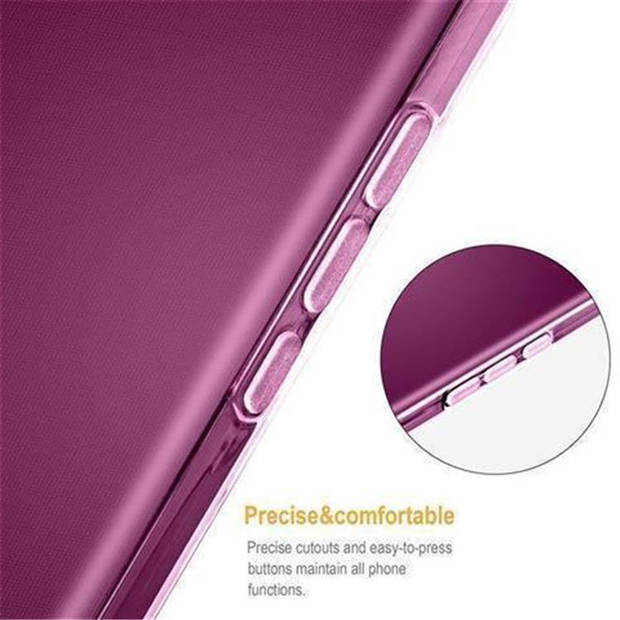 Cadorabo Hoesje geschikt voor HTC U PLAY in TRANSPARANT ROZE - Beschermhoes Cover gemaakt van TPU Silicone Case