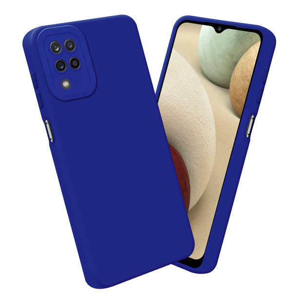 Cadorabo Hoesje geschikt voor Samsung Galaxy A12 / M12 in FLUID BLAUW - Beschermhoes TPU silicone Cover Case