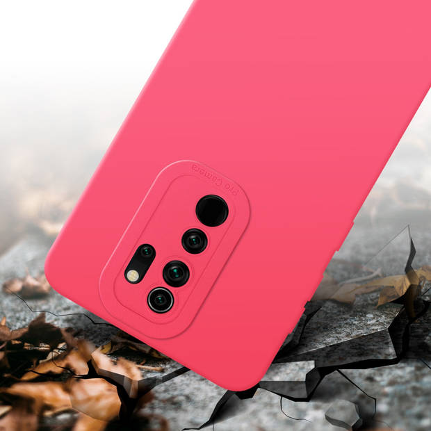 Cadorabo Hoesje geschikt voor Xiaomi RedMi NOTE 8 PRO in FLUID ROOD - Beschermhoes TPU silicone Cover Case