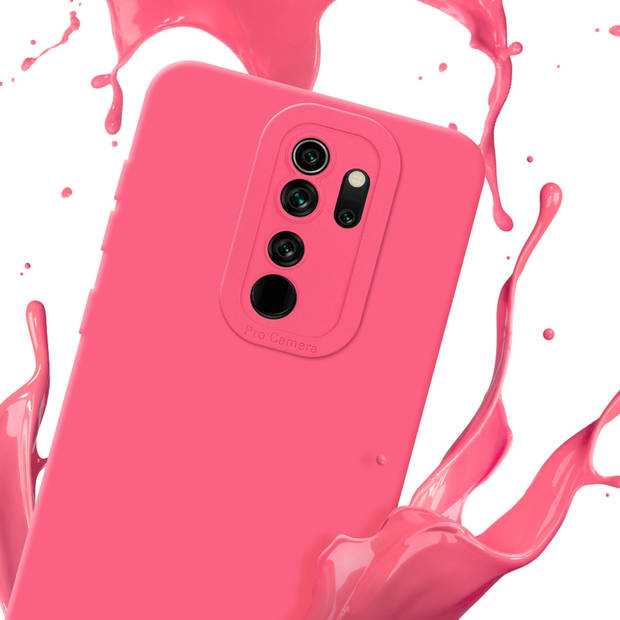 Cadorabo Hoesje geschikt voor Xiaomi RedMi NOTE 8 PRO in FLUID ROOD - Beschermhoes TPU silicone Cover Case