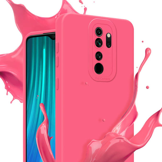 Cadorabo Hoesje geschikt voor Xiaomi RedMi NOTE 8 PRO in FLUID ROOD - Beschermhoes TPU silicone Cover Case