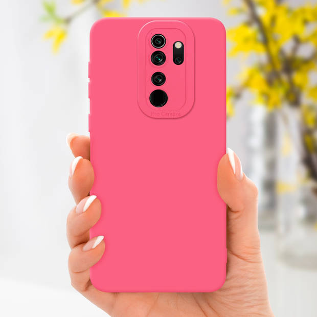 Cadorabo Hoesje geschikt voor Xiaomi RedMi NOTE 8 PRO in FLUID ROOD - Beschermhoes TPU silicone Cover Case