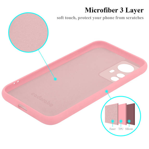 Cadorabo Hoesje geschikt voor Xiaomi 12 PRO Case in LIQUID ROZE - Beschermhoes TPU silicone Cover