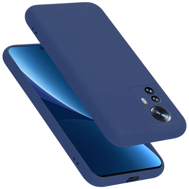 Cadorabo Hoesje geschikt voor Xiaomi 12 PRO Case in LIQUID BLAUW - Beschermhoes TPU silicone Cover
