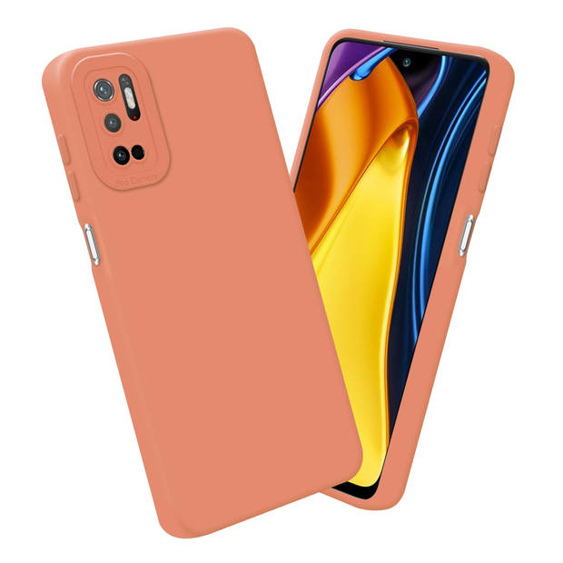 Cadorabo Hoesje geschikt voor Xiaomi RedMi NOTE 10 5G / POCO M3 PRO 5G in FLUID LICHT ORANJE - Beschermhoes TPU silicone