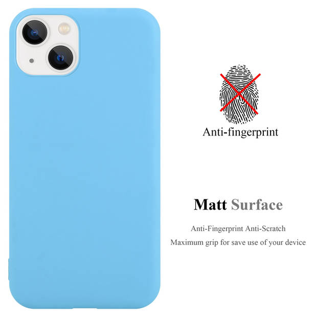 Cadorabo Hoesje geschikt voor Apple iPhone 14 PLUS in CANDY BLAUW - Beschermhoes TPU silicone Case Cover