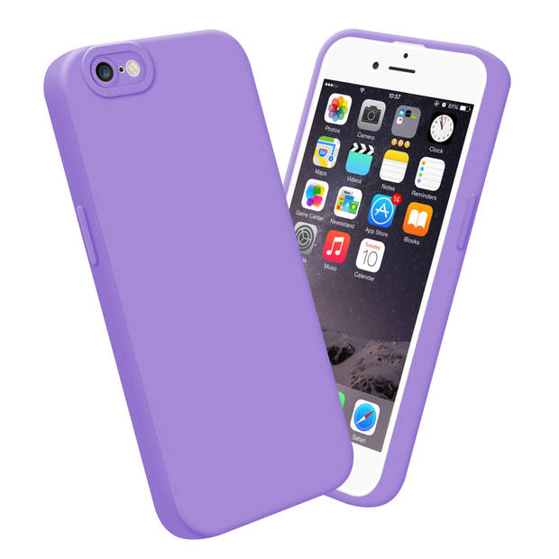 Cadorabo Hoesje geschikt voor Apple iPhone 6 / 6S in FLUID LICHT PAARS - Beschermhoes TPU silicone Cover Case