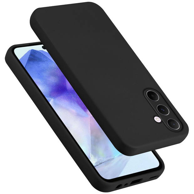 Cadorabo Hoesje geschikt voor Samsung Galaxy A55 Case in LIQUID ZWART - Beschermhoes TPU silicone Cover