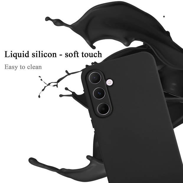 Cadorabo Hoesje geschikt voor Samsung Galaxy A55 Case in LIQUID ZWART - Beschermhoes TPU silicone Cover