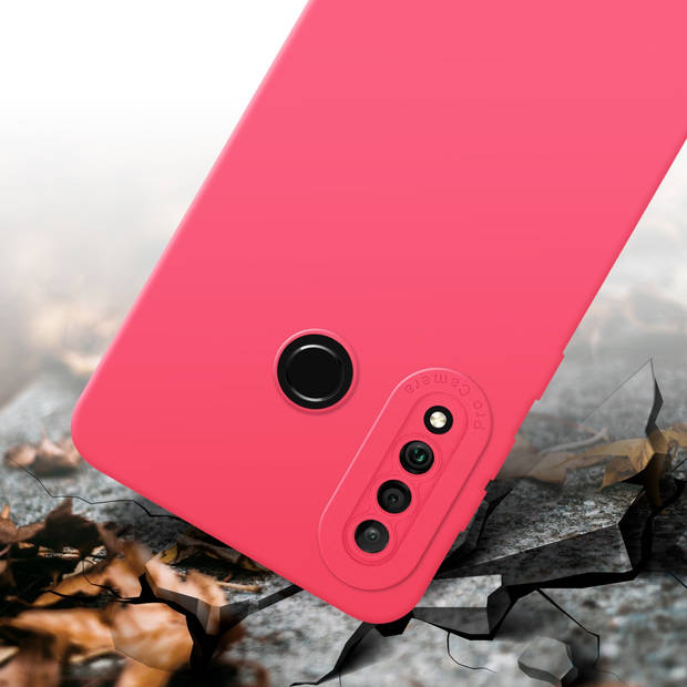 Cadorabo Hoesje geschikt voor Huawei P30 LITE in FLUID ROOD - Beschermhoes TPU silicone Cover Case