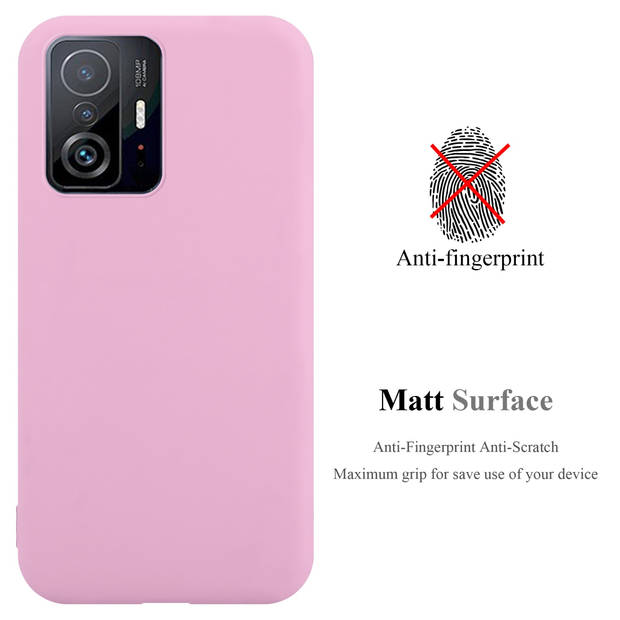 Cadorabo Hoesje geschikt voor Xiaomi 11T / 11T PRO in CANDY ROZE - Beschermhoes TPU silicone Case Cover