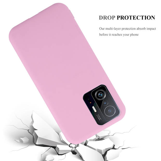 Cadorabo Hoesje geschikt voor Xiaomi 11T / 11T PRO in CANDY ROZE - Beschermhoes TPU silicone Case Cover