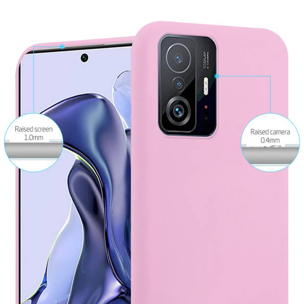 Cadorabo Hoesje geschikt voor Xiaomi 11T / 11T PRO in CANDY ROZE - Beschermhoes TPU silicone Case Cover