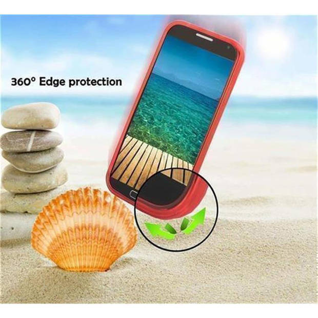 Cadorabo Hoesje geschikt voor Samsung Galaxy S6 in CANDY ROOD - Beschermhoes TPU silicone Case Cover