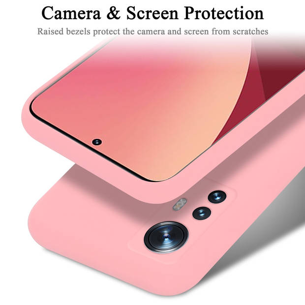 Cadorabo Hoesje geschikt voor Xiaomi 12 / 12X Case in LIQUID ROZE - Beschermhoes TPU silicone Cover