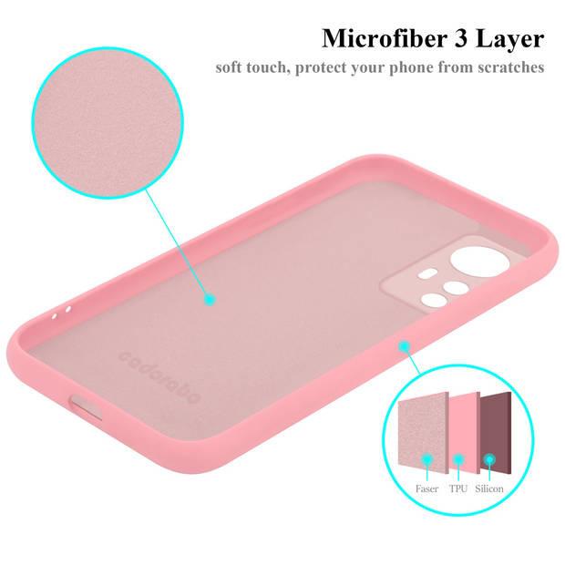 Cadorabo Hoesje geschikt voor Xiaomi 12 / 12X Case in LIQUID ROZE - Beschermhoes TPU silicone Cover