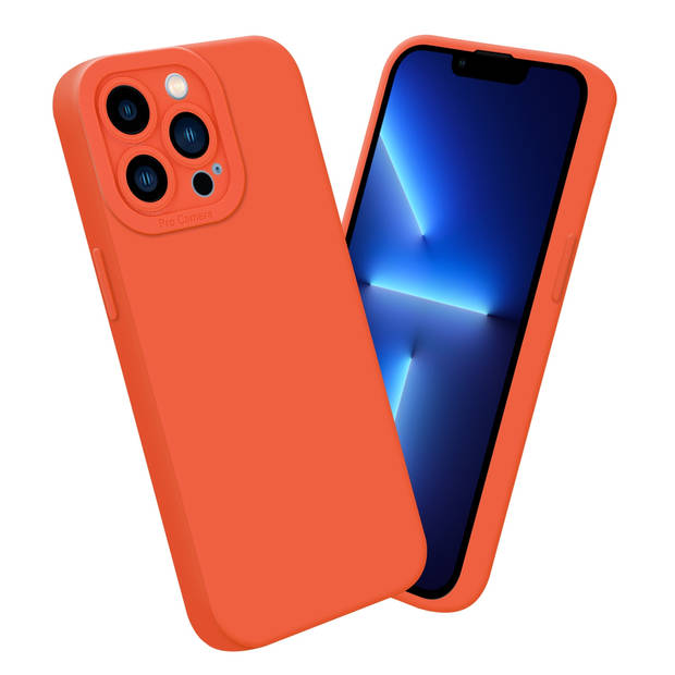 Cadorabo Hoesje geschikt voor Apple iPhone 12 PRO in FLUID ORANJE - Beschermhoes TPU silicone Cover Case