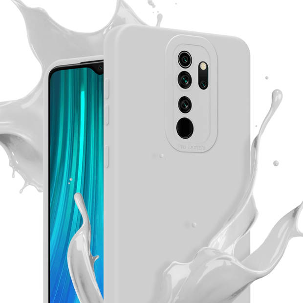 Cadorabo Hoesje geschikt voor Xiaomi RedMi NOTE 8 PRO in FLUID WIT - Beschermhoes TPU silicone Cover Case