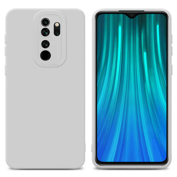 Cadorabo Hoesje geschikt voor Xiaomi RedMi NOTE 8 PRO in FLUID WIT - Beschermhoes TPU silicone Cover Case