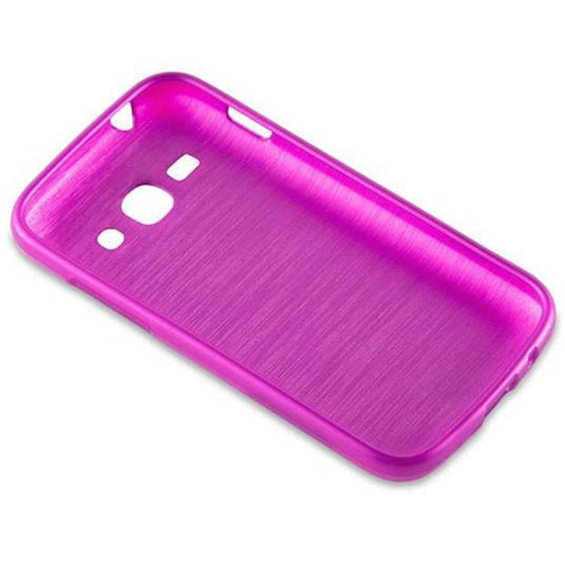 Cadorabo Hoesje geschikt voor Samsung Galaxy ACE 3 in ROZE - Beschermhoes TPU silicone Case Cover Brushed