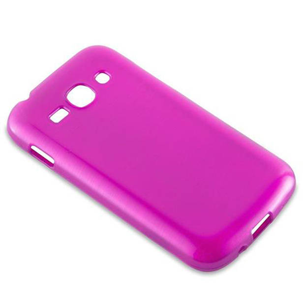 Cadorabo Hoesje geschikt voor Samsung Galaxy ACE 3 in ROZE - Beschermhoes TPU silicone Case Cover Brushed