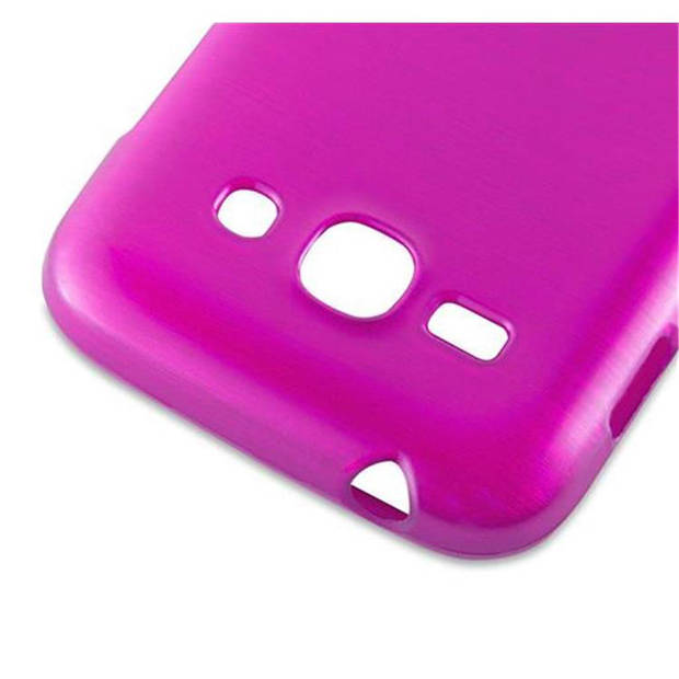 Cadorabo Hoesje geschikt voor Samsung Galaxy ACE 3 in ROZE - Beschermhoes TPU silicone Case Cover Brushed