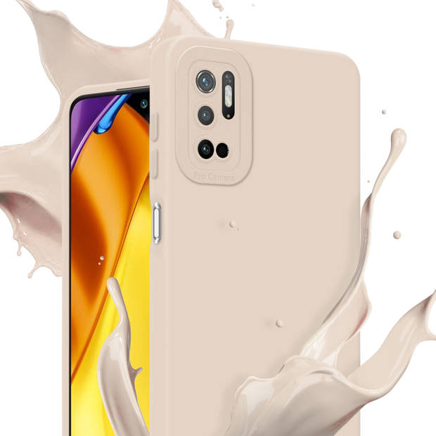 Cadorabo Hoesje geschikt voor Xiaomi RedMi NOTE 10 5G / POCO M3 PRO 5G in FLUID CREAM - Beschermhoes TPU silicone Cover