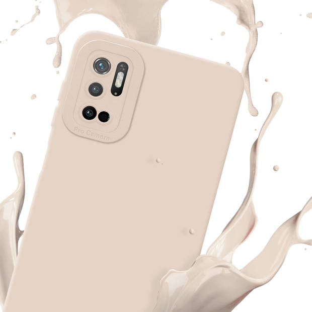 Cadorabo Hoesje geschikt voor Xiaomi RedMi NOTE 10 5G / POCO M3 PRO 5G in FLUID CREAM - Beschermhoes TPU silicone Cover