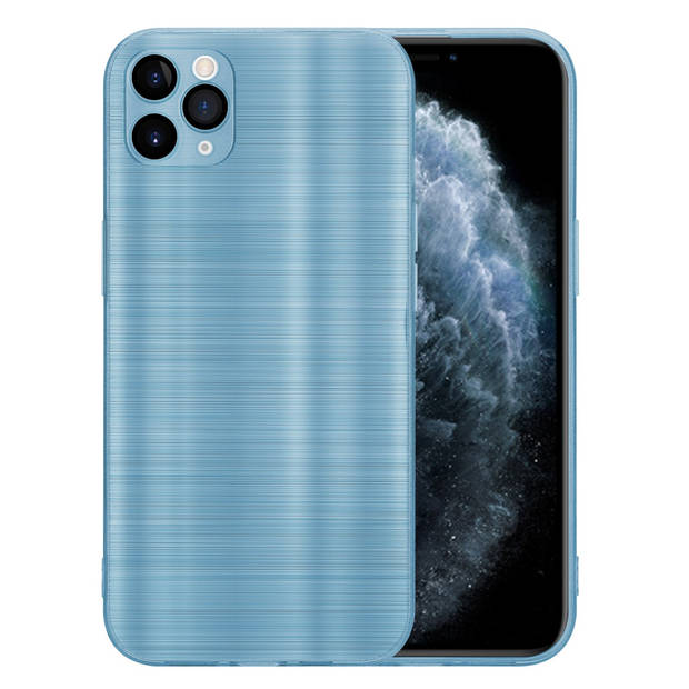 Cadorabo Hoesje geschikt voor Apple iPhone 11 PRO MAX in Brushed Turqoise - Beschermhoes Case Cover TPU silicone