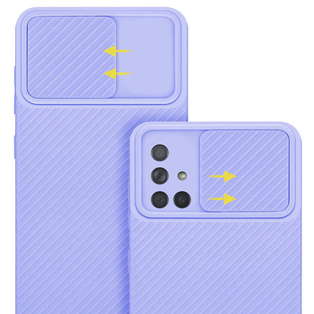 Cadorabo Hoesje geschikt voor Samsung Galaxy A71 4G in Bonbon Paars - Beschermhoes TPU-silicone Case Cover