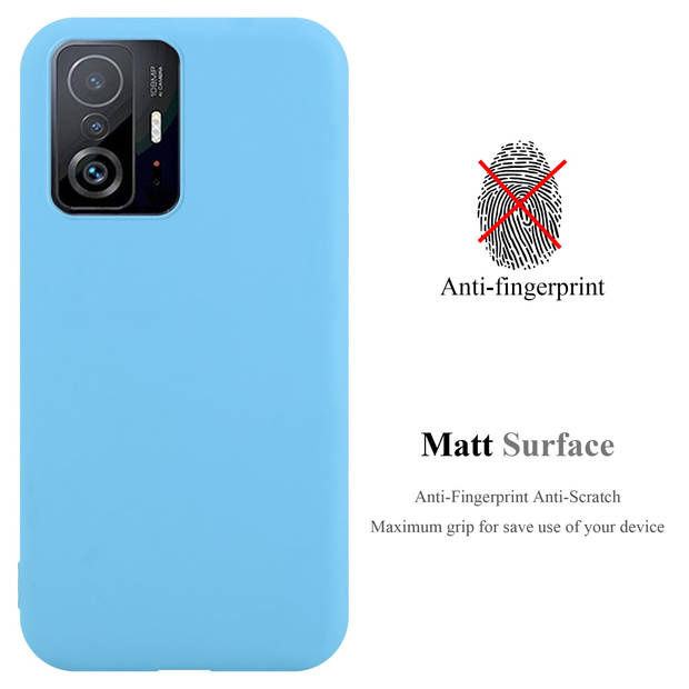 Cadorabo Hoesje geschikt voor Xiaomi 11T / 11T PRO in CANDY BLAUW - Beschermhoes TPU silicone Case Cover