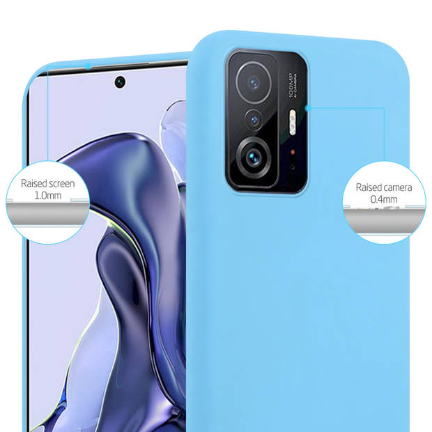 Cadorabo Hoesje geschikt voor Xiaomi 11T / 11T PRO in CANDY BLAUW - Beschermhoes TPU silicone Case Cover