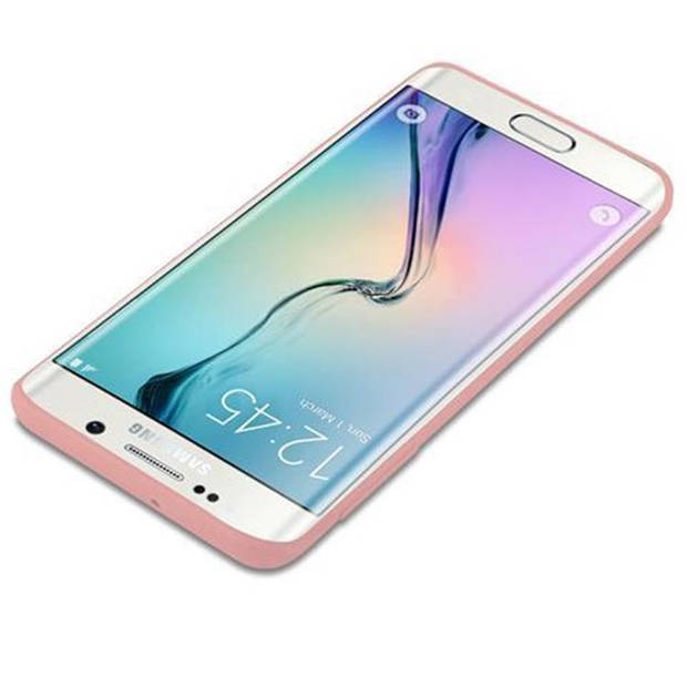 Cadorabo Hoesje geschikt voor Samsung Galaxy S6 EDGE in CANDY ROZE - Beschermhoes TPU silicone Case Cover