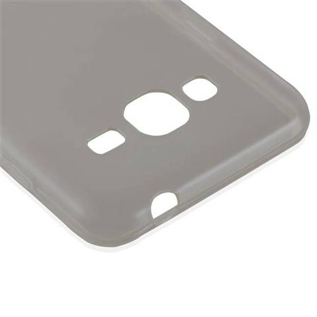 Cadorabo Hoesje geschikt voor Samsung Galaxy J3 2016 in TRANSPARANT ZWART - Beschermhoes Cover gemaakt van TPU Silicone