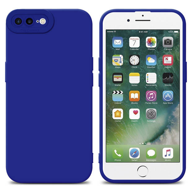 Cadorabo Hoesje geschikt voor Apple iPhone 7 PLUS / 7S PLUS / 8 PLUS in FLUID BLAUW - Beschermhoes TPU silicone Cover