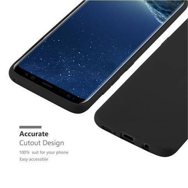 Cadorabo Hoesje geschikt voor Samsung Galaxy S8 in CANDY ZWART - Beschermhoes TPU silicone Case Cover