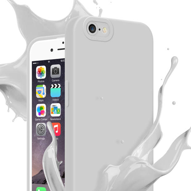 Cadorabo Hoesje geschikt voor Apple iPhone 6 PLUS / 6S PLUS in FLUID WIT - Beschermhoes TPU silicone Cover Case