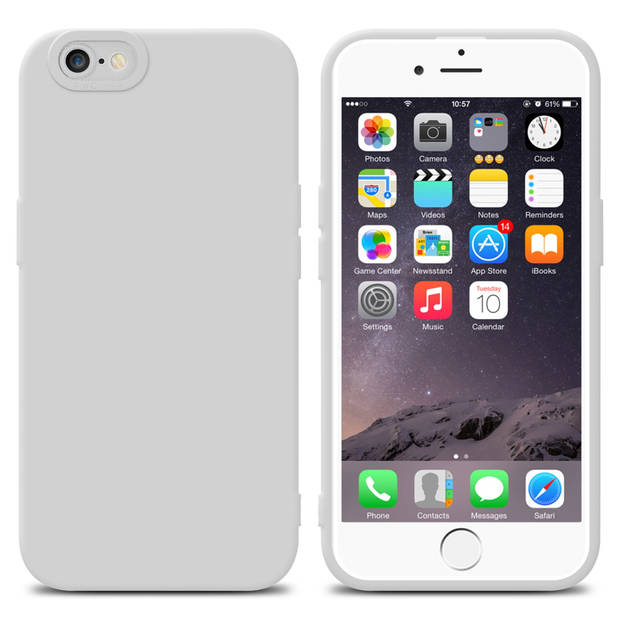 Cadorabo Hoesje geschikt voor Apple iPhone 6 PLUS / 6S PLUS in FLUID WIT - Beschermhoes TPU silicone Cover Case